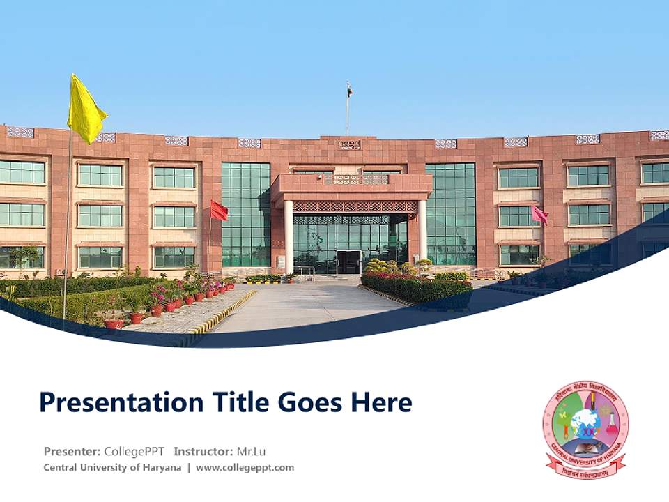 Central University of Haryana Course/Courseware Creation PPT Template4:3 ratio PPT effect preview image5