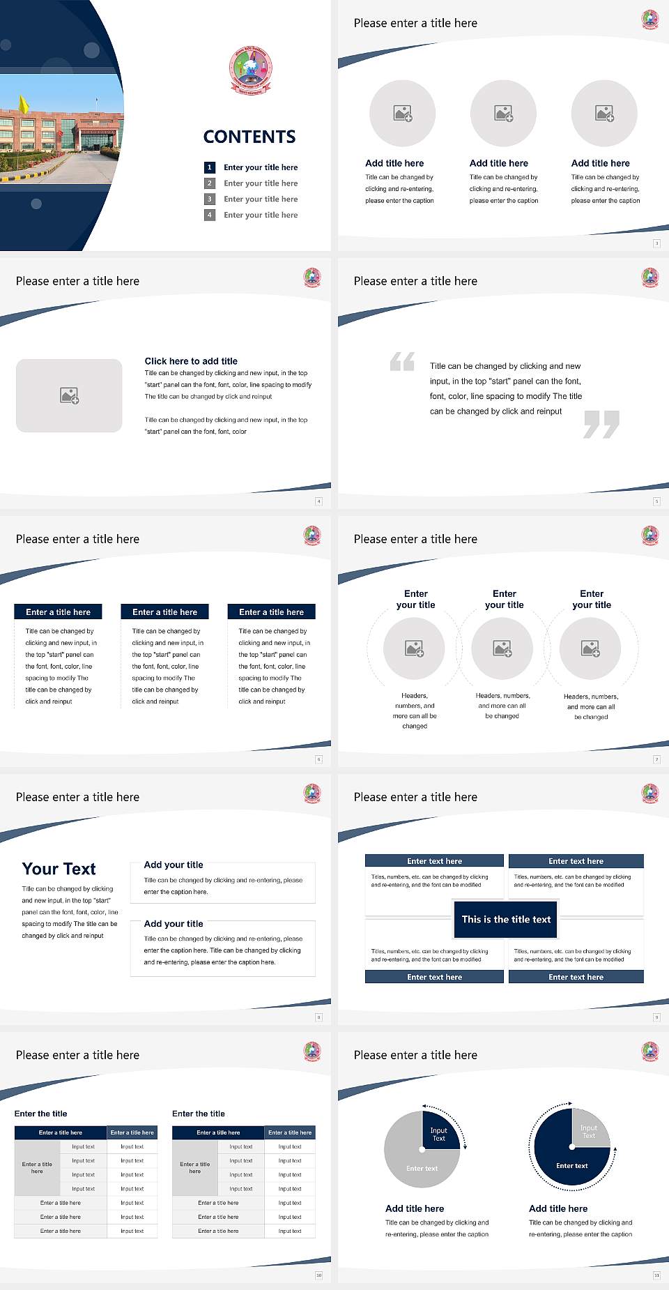 Central University of Haryana Course/Courseware Creation PPT Template4:3 ratio PPT effect preview image2