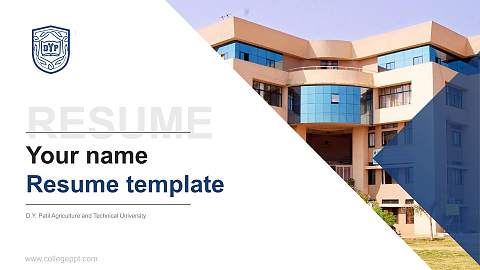 D.Y. Patil Agriculture and Technical University Resume PPT Template