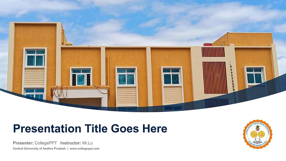 Central University of Andhra Pradesh Course/Courseware Creation PPT Template16:9 ratio PPT effect preview image