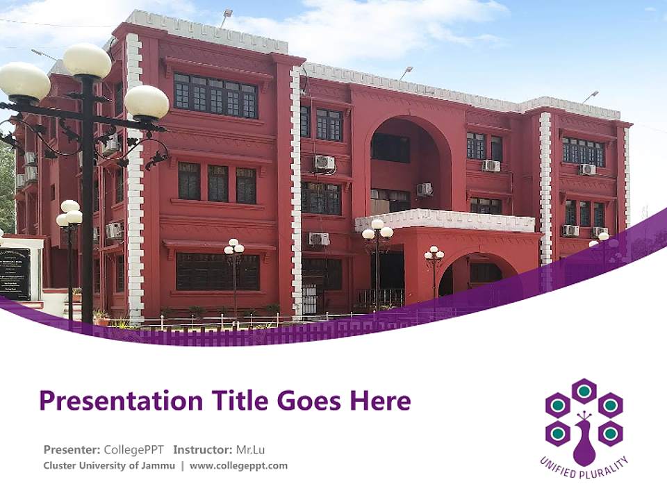 Cluster University of Jammu Course/Courseware Creation PPT Template4:3 ratio PPT effect preview image5