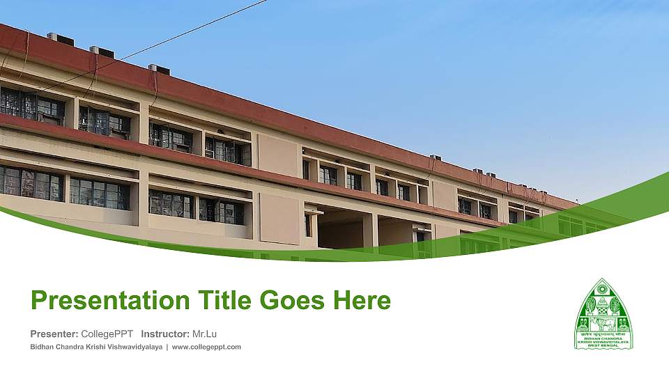 Bidhan Chandra Krishi Vishwavidyalaya Course/Courseware Creation PPT Template16:9 ratio PPT effect preview image