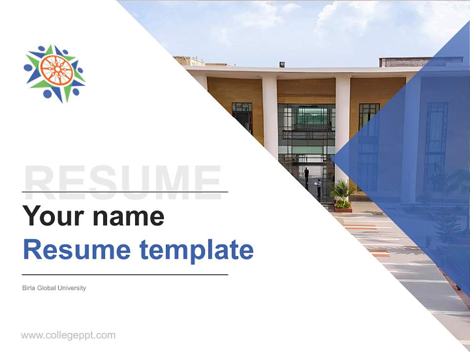 Birla Global University Resume PPT Template4:3 ratio PPT effect preview image5