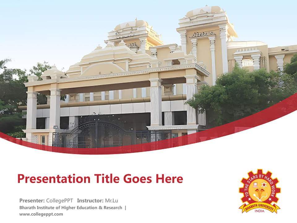 Bharath Institute of Higher Education & Research Course/Courseware Creation PPT Template4:3 ratio PPT effect preview image5
