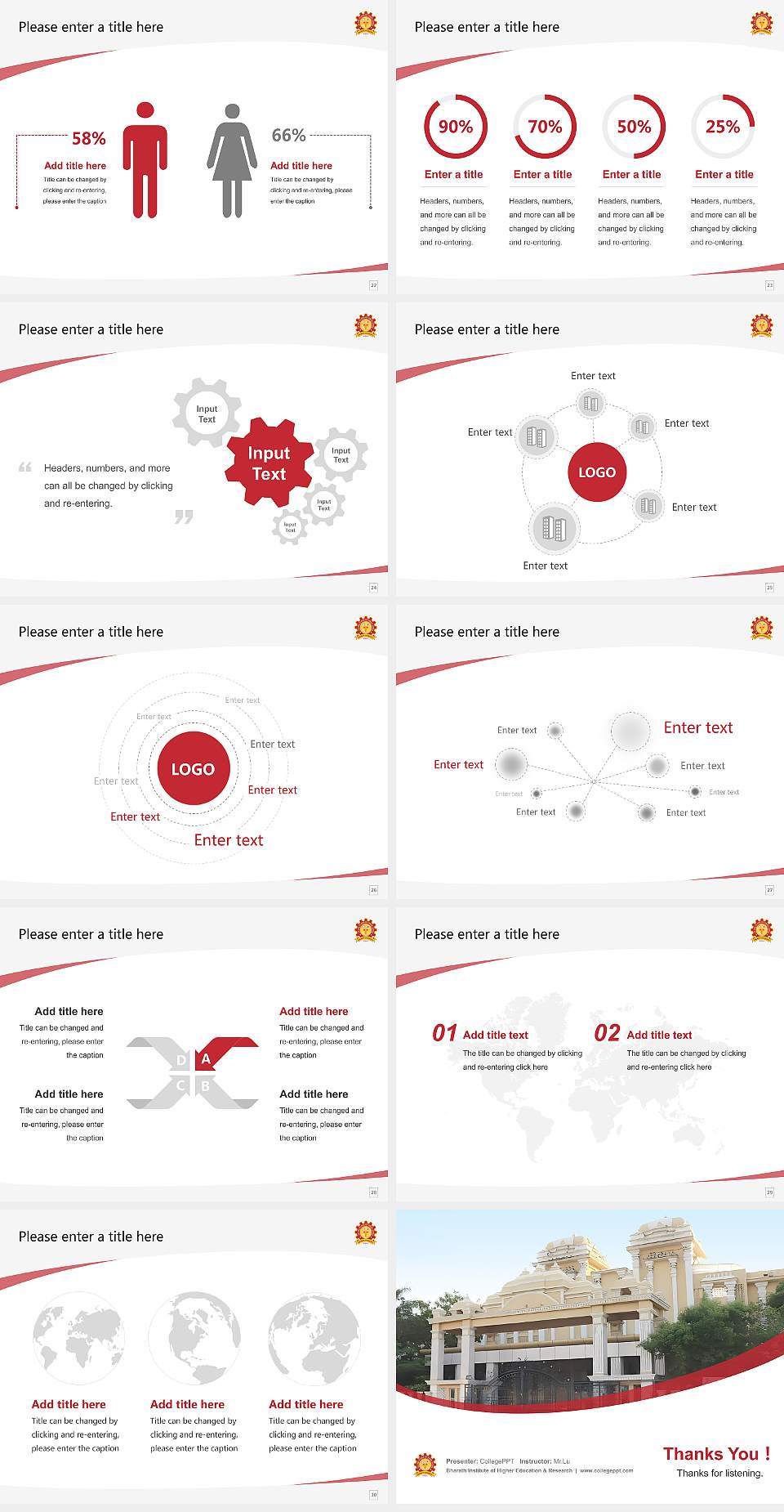 Bharath Institute of Higher Education & Research Course/Courseware Creation PPT Template4:3 ratio PPT effect preview image4