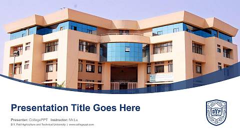 D.Y. Patil Agriculture and Technical University Course/Courseware Creation PPT Template