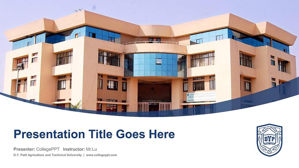 D.Y. Patil Agriculture and Technical University Course/Courseware Creation PPT Template16:9 ratio PPT effect preview image