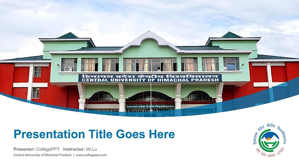 Central University of Himachal Pradesh Course/Courseware Creation PPT Template16:9 ratio PPT effect preview image