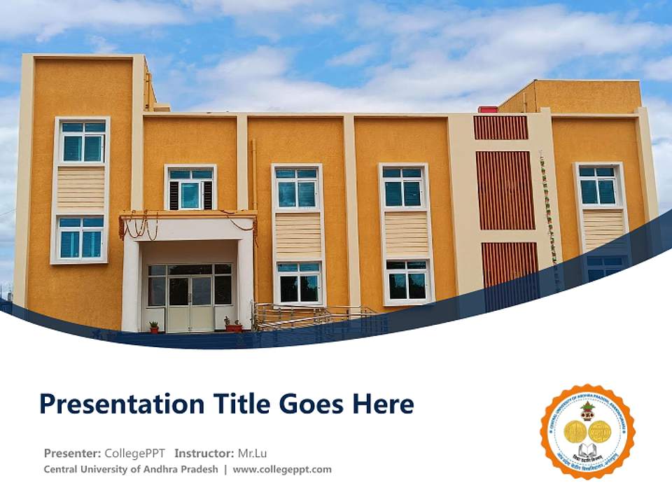 Central University of Andhra Pradesh Course/Courseware Creation PPT Template4:3 ratio PPT effect preview image5