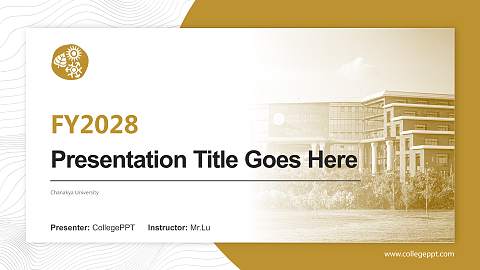 Chanakya University Academic Presentation/Research Findings Report PPT Template