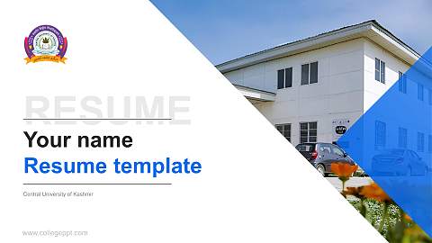 Central University of Kashmir Resume PPT Template