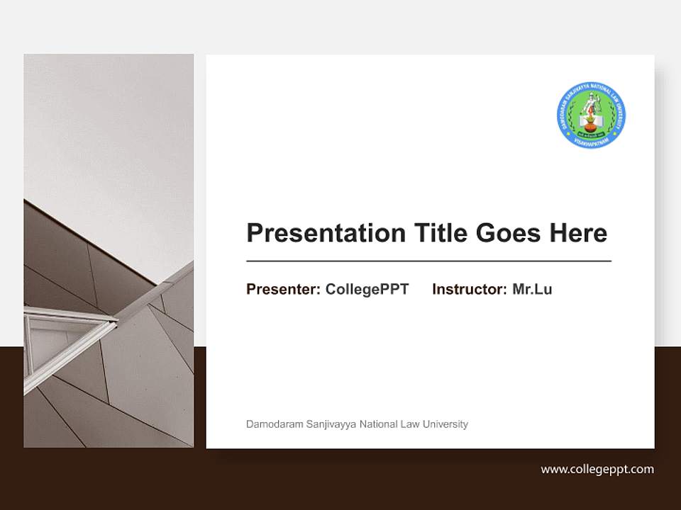 Damodaram Sanjivayya National Law University General Purpose PPT Template4:3 ratio PPT effect preview image6