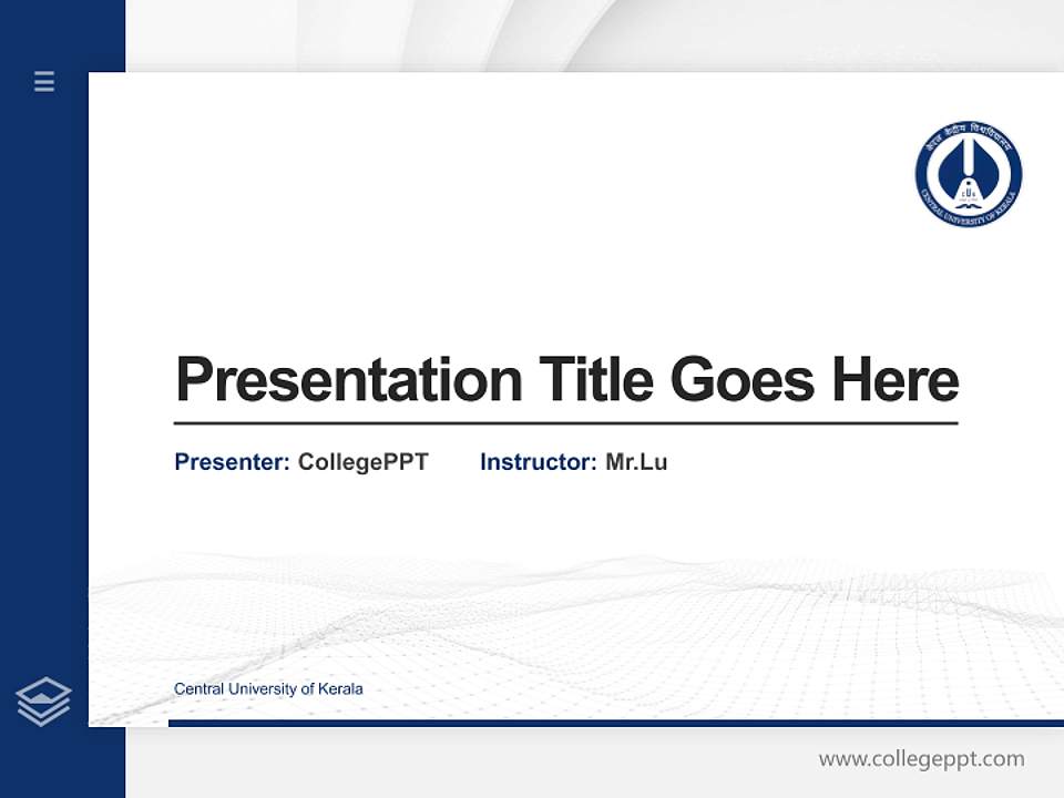 Central University of Kerala Thesis Proposal/Graduation Defense PPT Template4:3 ratio PPT effect preview image5