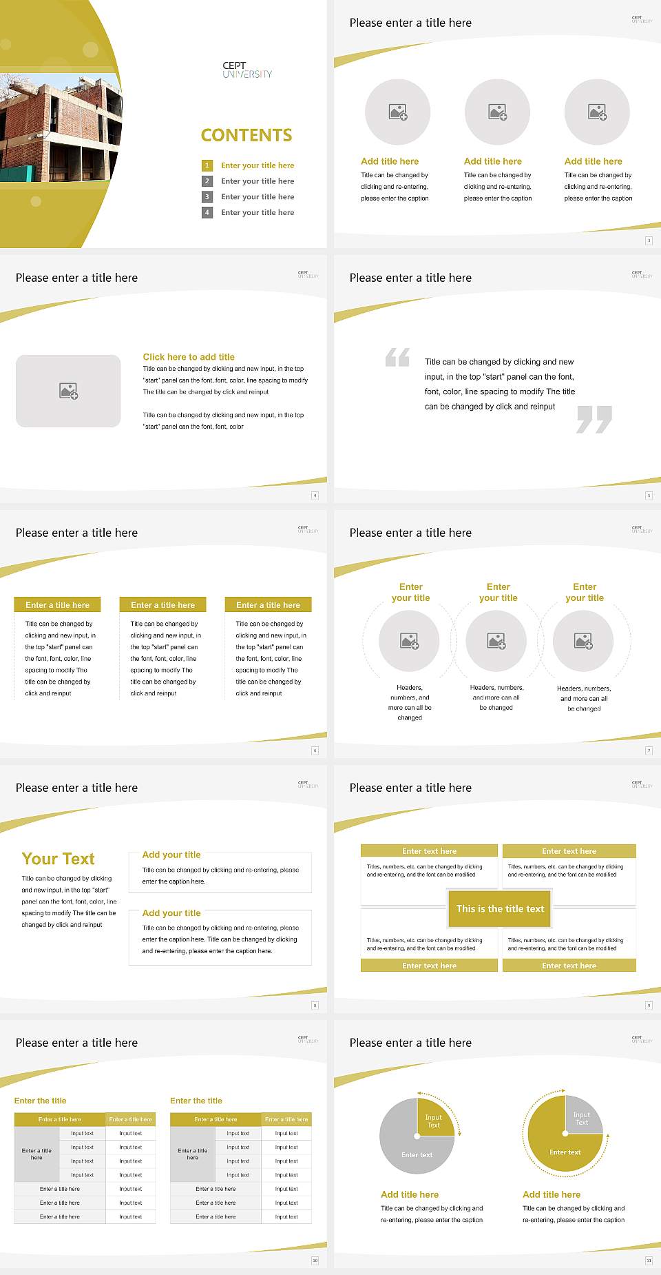 Centre for Environmental Planning and Technology University Course/Courseware Creation PPT Template4:3 ratio PPT effect preview image2