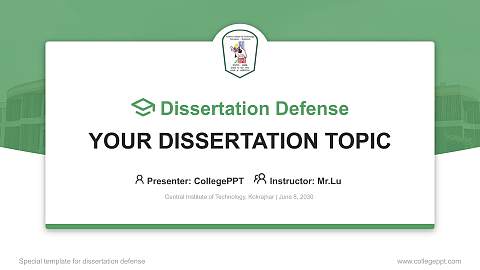 Central Institute of Technology, Kokrajhar Graduation Thesis Defense PPT Template