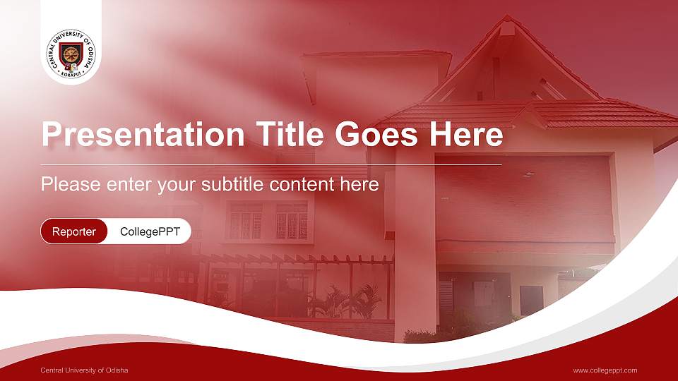 Central University of Odisha Lecture Sharing and Networking Event PPT Template16:9 ratio PPT effect preview image