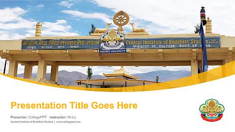 Central Institute of Buddhist Studies Course/Courseware Creation PPT Template