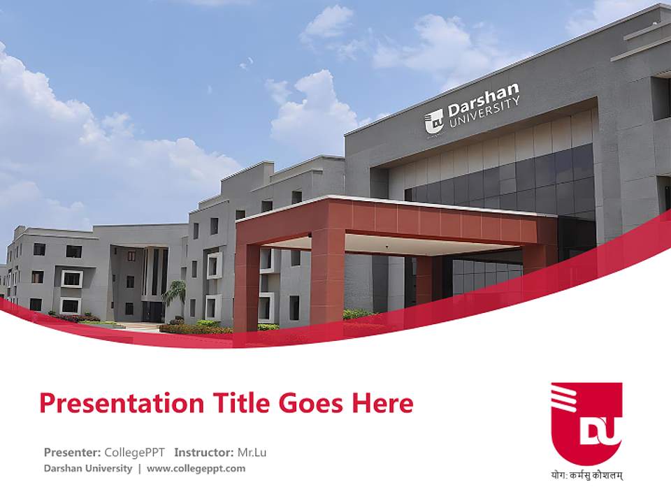 Darshan University Course/Courseware Creation PPT Template4:3 ratio PPT effect preview image5