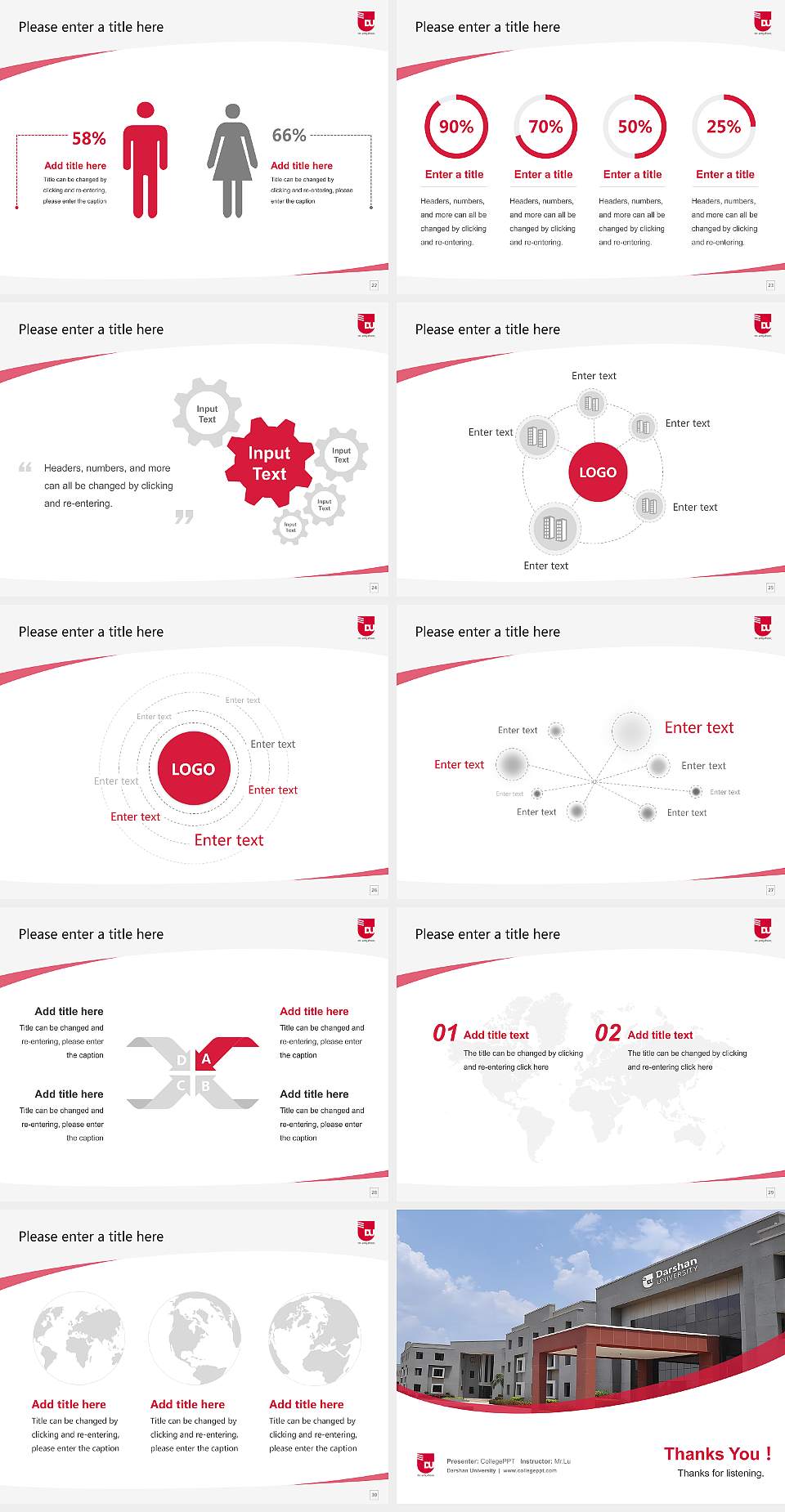 Darshan University Course/Courseware Creation PPT Template4:3 ratio PPT effect preview image4