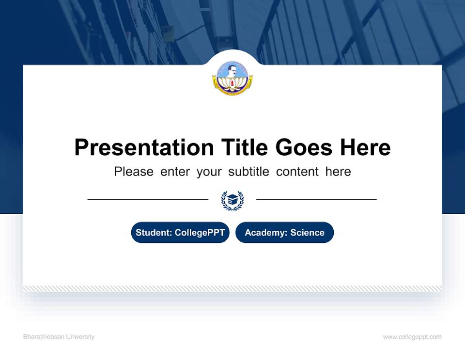 Bharathidasan University National Scholarship Defense PPT Template4:3 ratio PPT effect preview image4