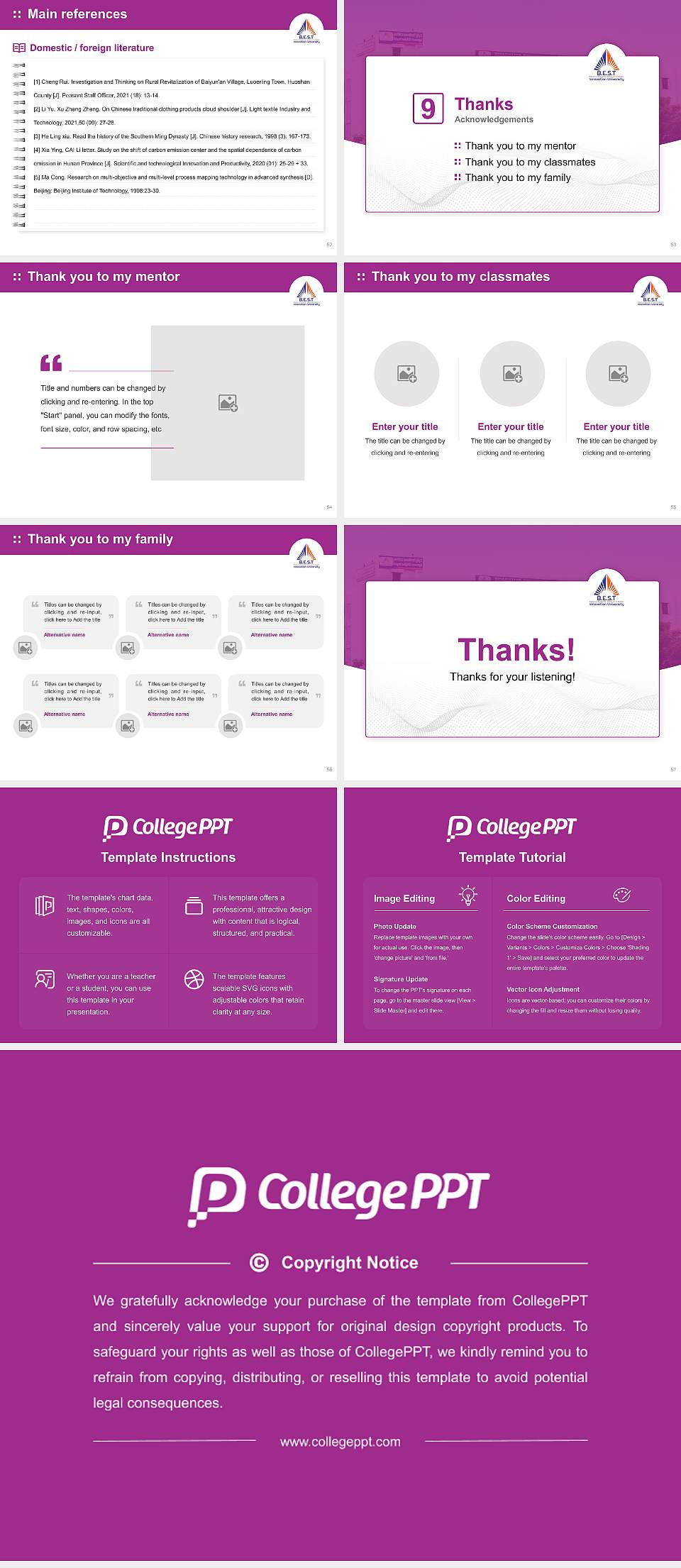 Bharatiya Engineering Science and Technology Innovation University Graduation Thesis Defense PPT Template4:3 ratio PPT effect preview image7