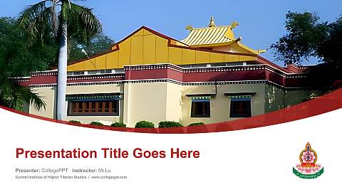Central Institute of Higher Tibetan Studies Course/Courseware Creation PPT Template