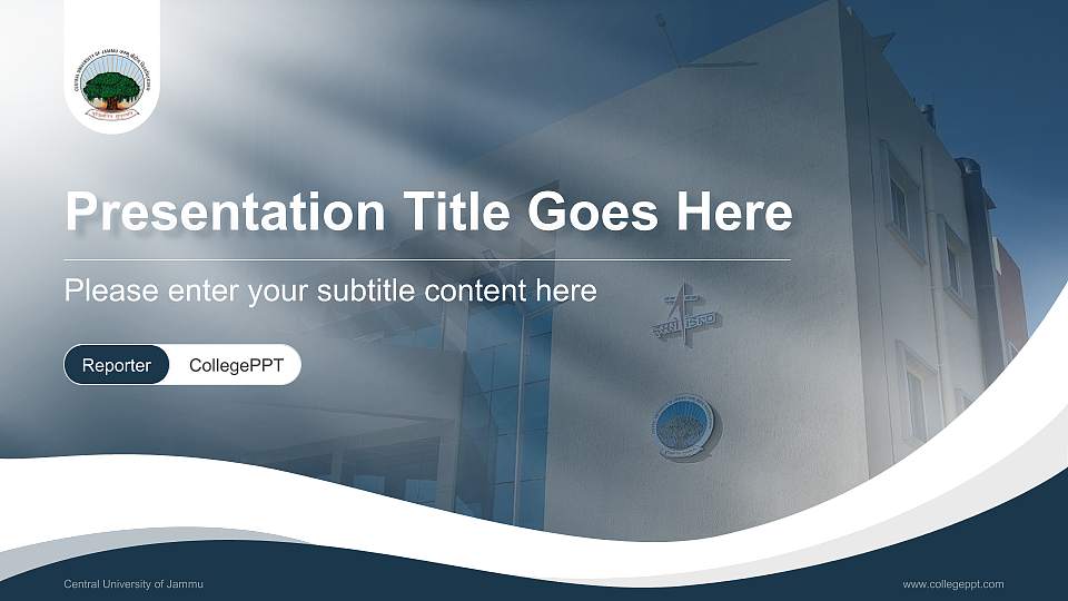 Central University of Jammu Lecture Sharing and Networking Event PPT Template16:9 ratio PPT effect preview image