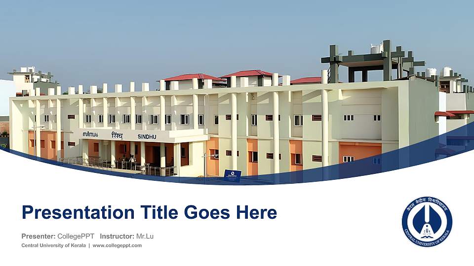 Central University of Kerala Course/Courseware Creation PPT Template16:9 ratio PPT effect preview image