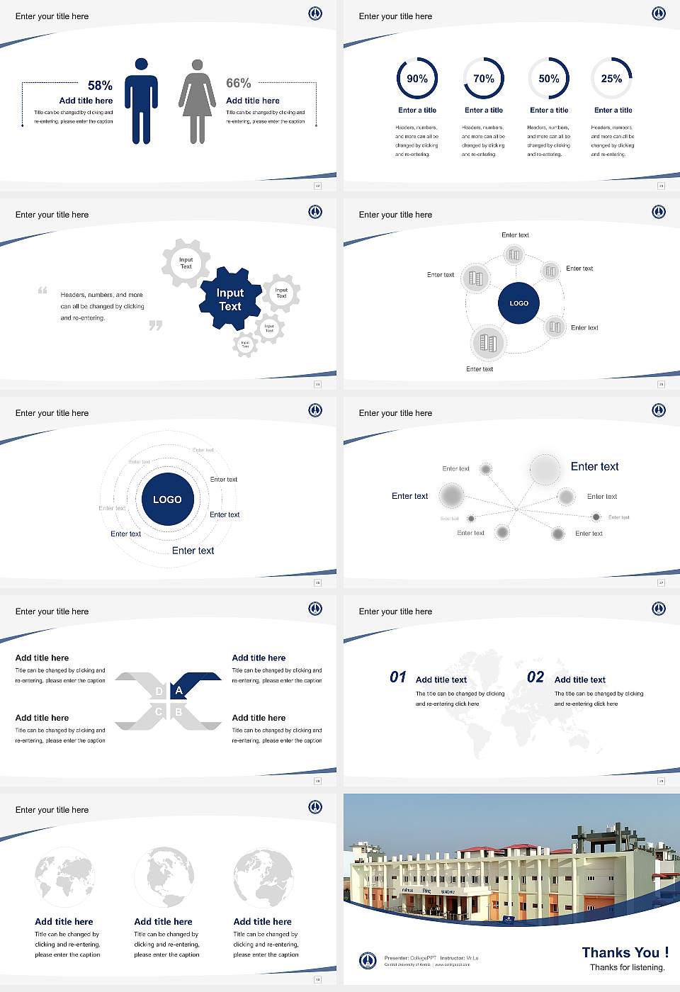 Central University of Kerala Course/Courseware Creation PPT Template16:9 ratio PPT effect preview image4