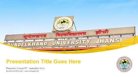 Bundelkhand University Course/Courseware Creation PPT Template