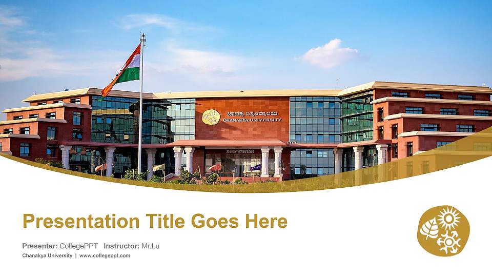 Chanakya University Course/Courseware Creation PPT Template16:9 ratio PPT effect preview image