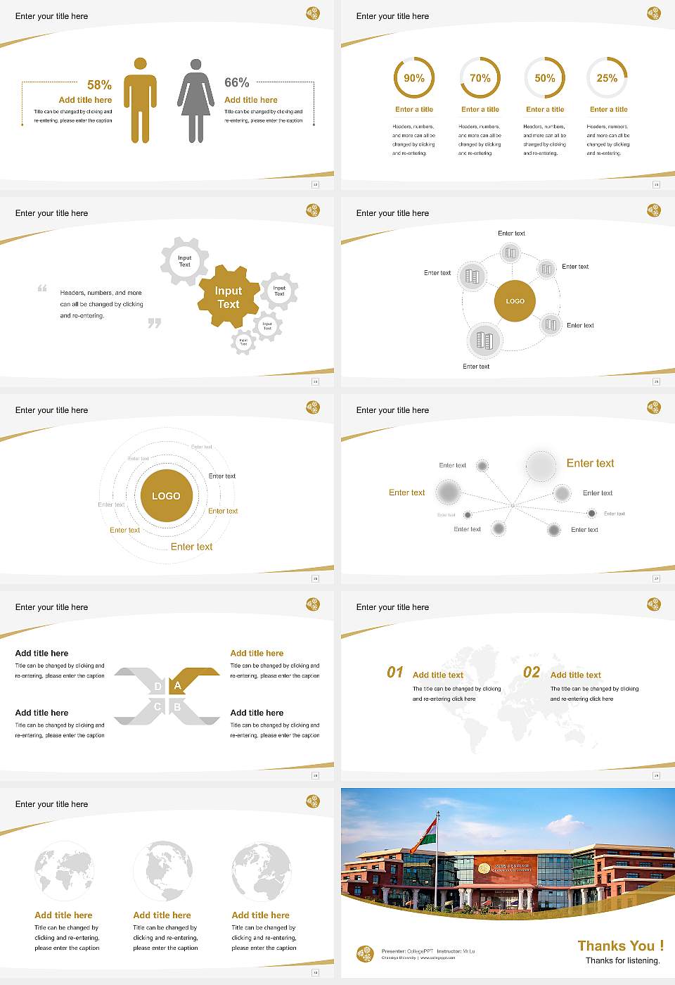 Chanakya University Course/Courseware Creation PPT Template16:9 ratio PPT effect preview image4