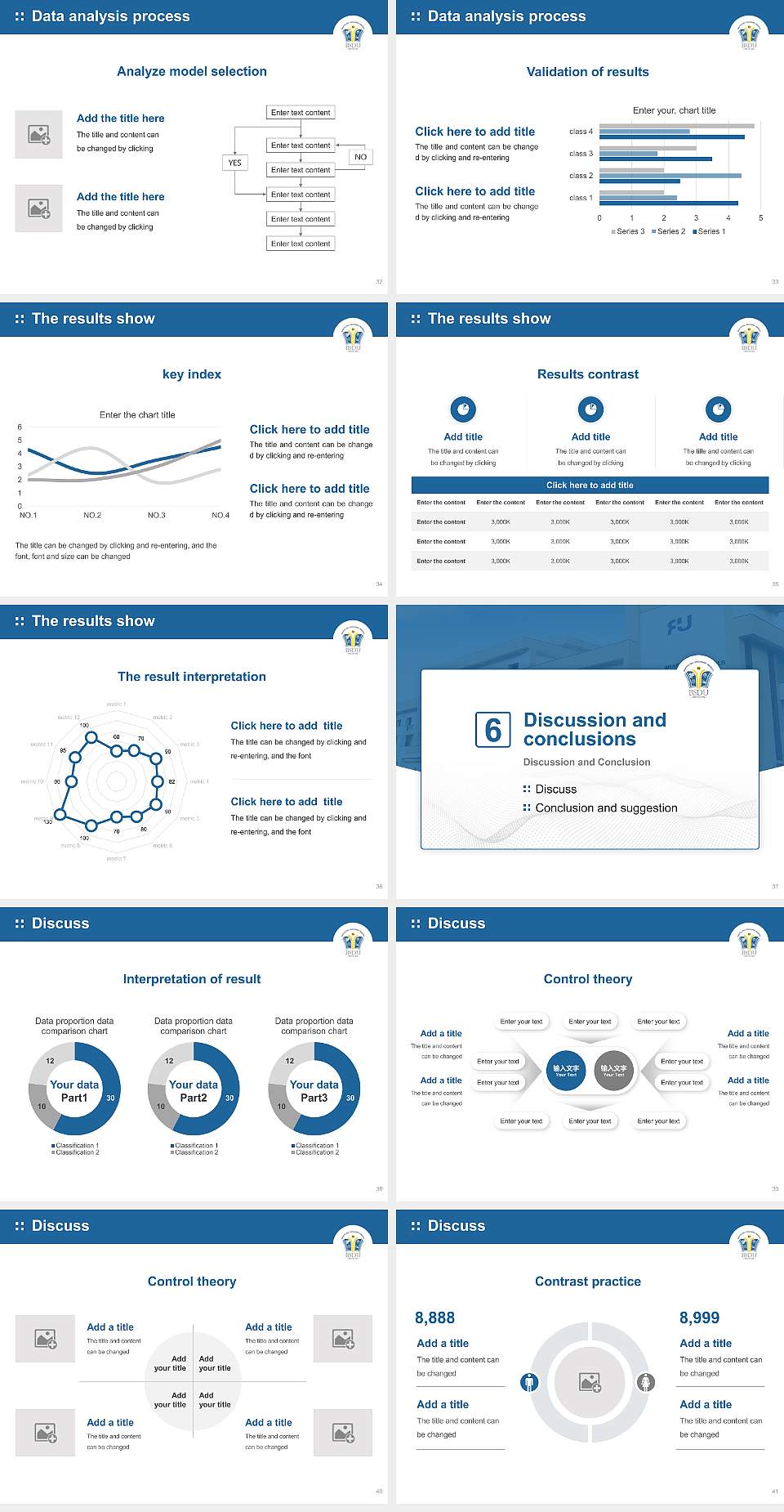 Bhartiya Skill Development University Graduation Thesis Defense PPT Template4:3 ratio PPT effect preview image5
