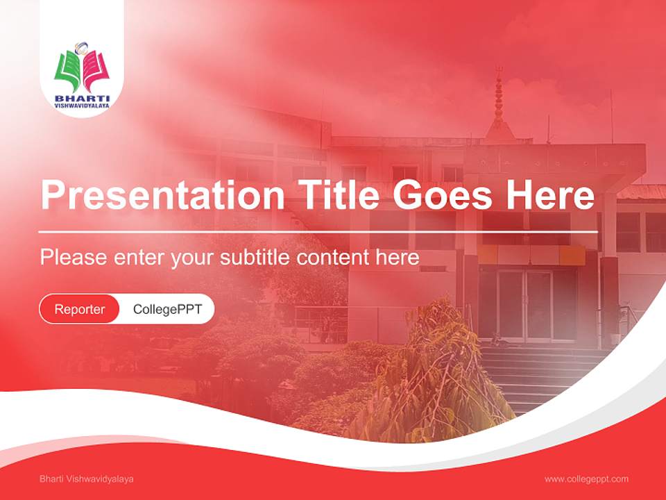 Bharti Vishwavidyalaya Lecture Sharing and Networking Event PPT Template4:3 ratio PPT effect preview image4
