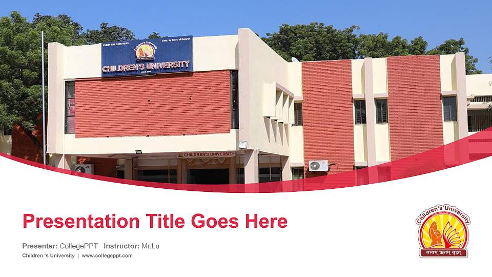 Children ‘s University Course/Courseware Creation PPT Template16:9 ratio PPT effect preview image