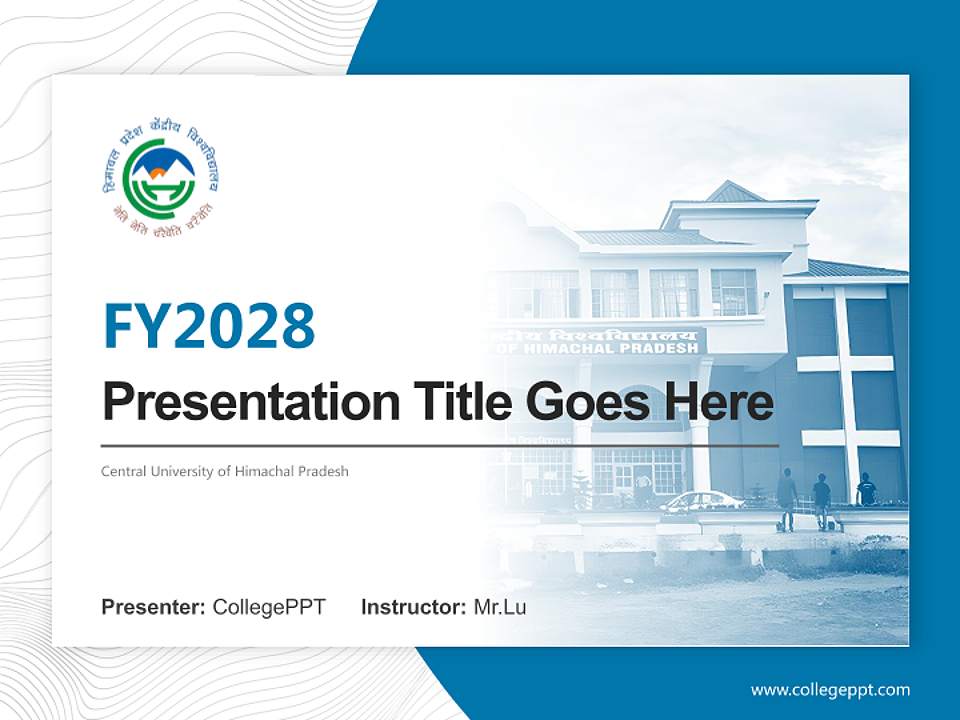 Central University of Himachal Pradesh Academic Presentation/Research Findings Report PPT Template4:3 ratio PPT effect preview image5