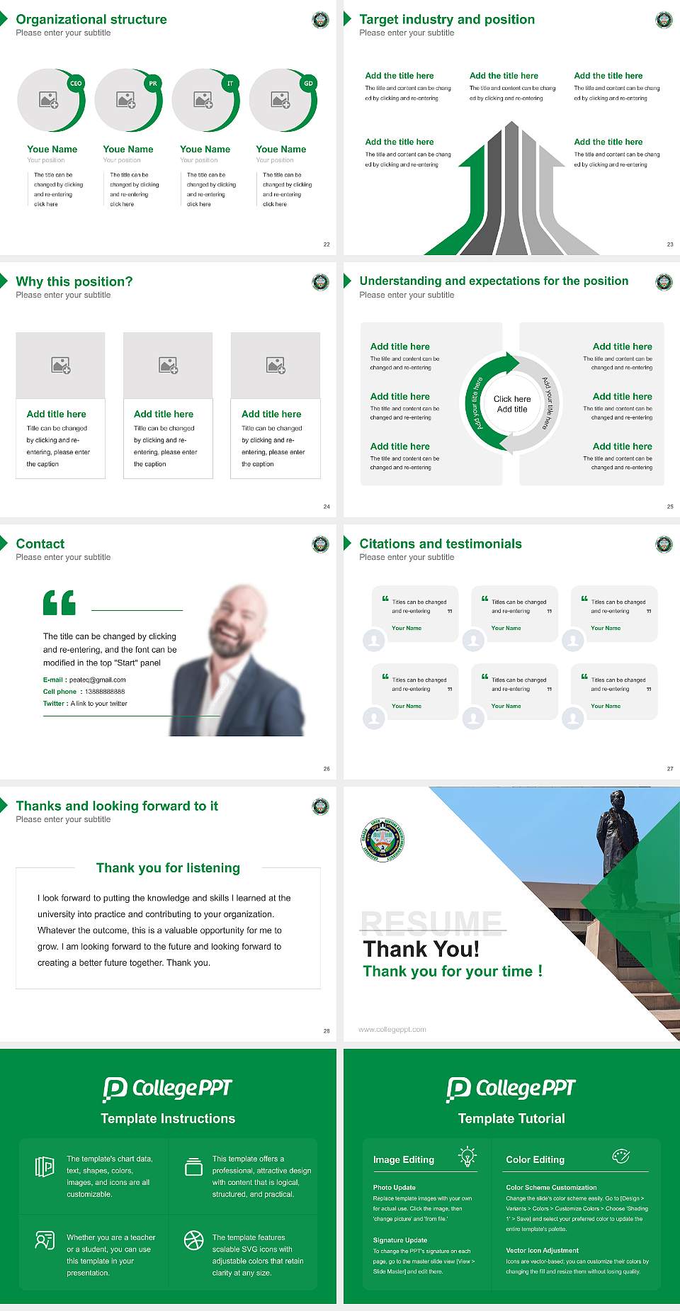 Chaudhary Charan Singh Haryana Agricultural University Resume PPT Template4:3 ratio PPT effect preview image4