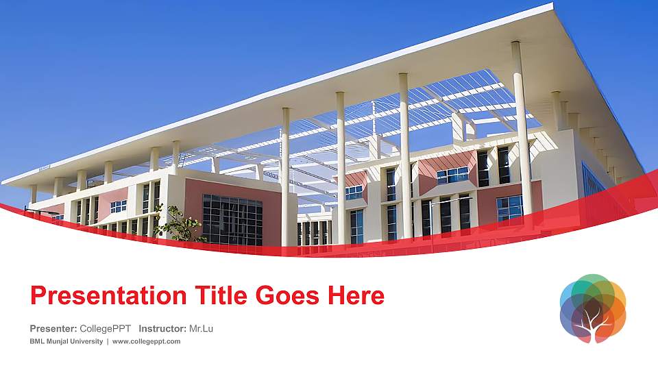 BML Munjal University Course/Courseware Creation PPT Template16:9 ratio PPT effect preview image