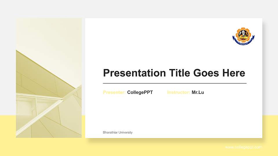Bharathiar University General Purpose PPT Template16:9 ratio PPT effect preview image