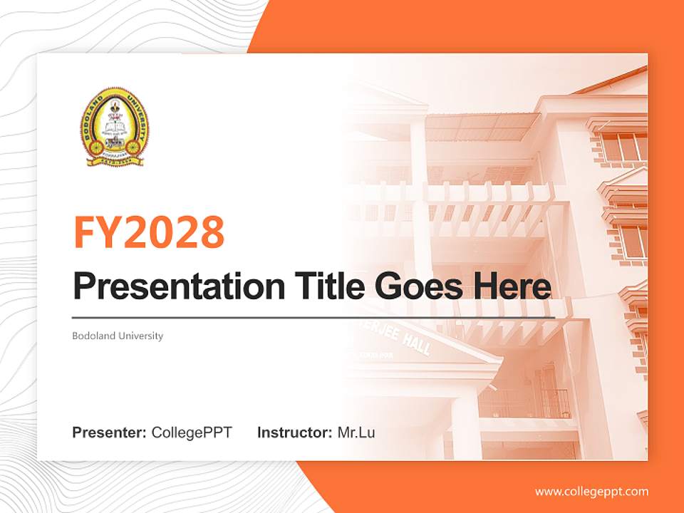 Bodoland University Academic Presentation/Research Findings Report PPT Template4:3 ratio PPT effect preview image5