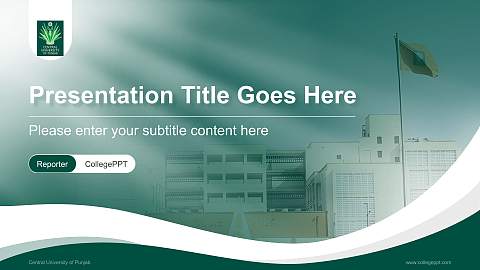 Central University of Punjab Lecture Sharing and Networking Event PPT Template