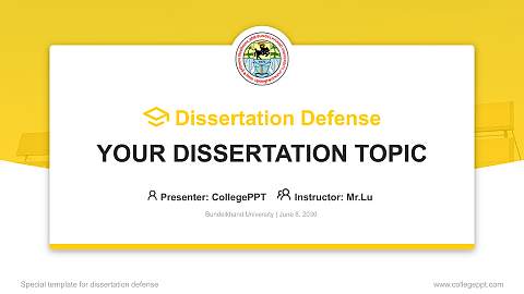 Bundelkhand University Graduation Thesis Defense PPT Template