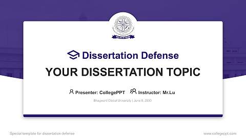 Bhagwant Global University Graduation Thesis Defense PPT Template