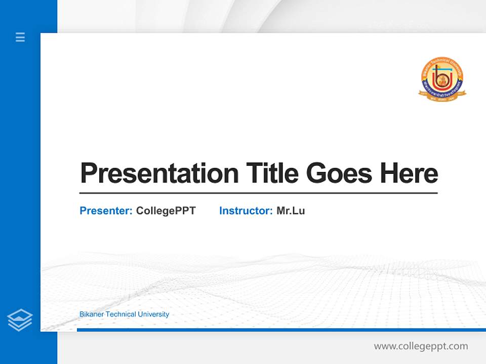 Bikaner Technical University Thesis Proposal/Graduation Defense PPT Template4:3 ratio PPT effect preview image5