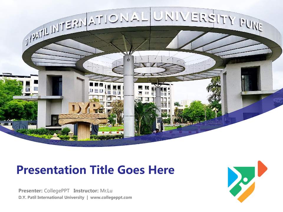 D.Y. Patil International University Course/Courseware Creation PPT Template4:3 ratio PPT effect preview image5