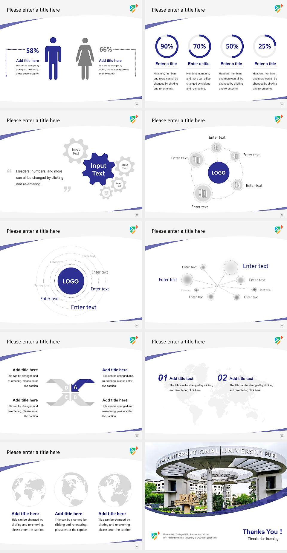 D.Y. Patil International University Course/Courseware Creation PPT Template4:3 ratio PPT effect preview image4