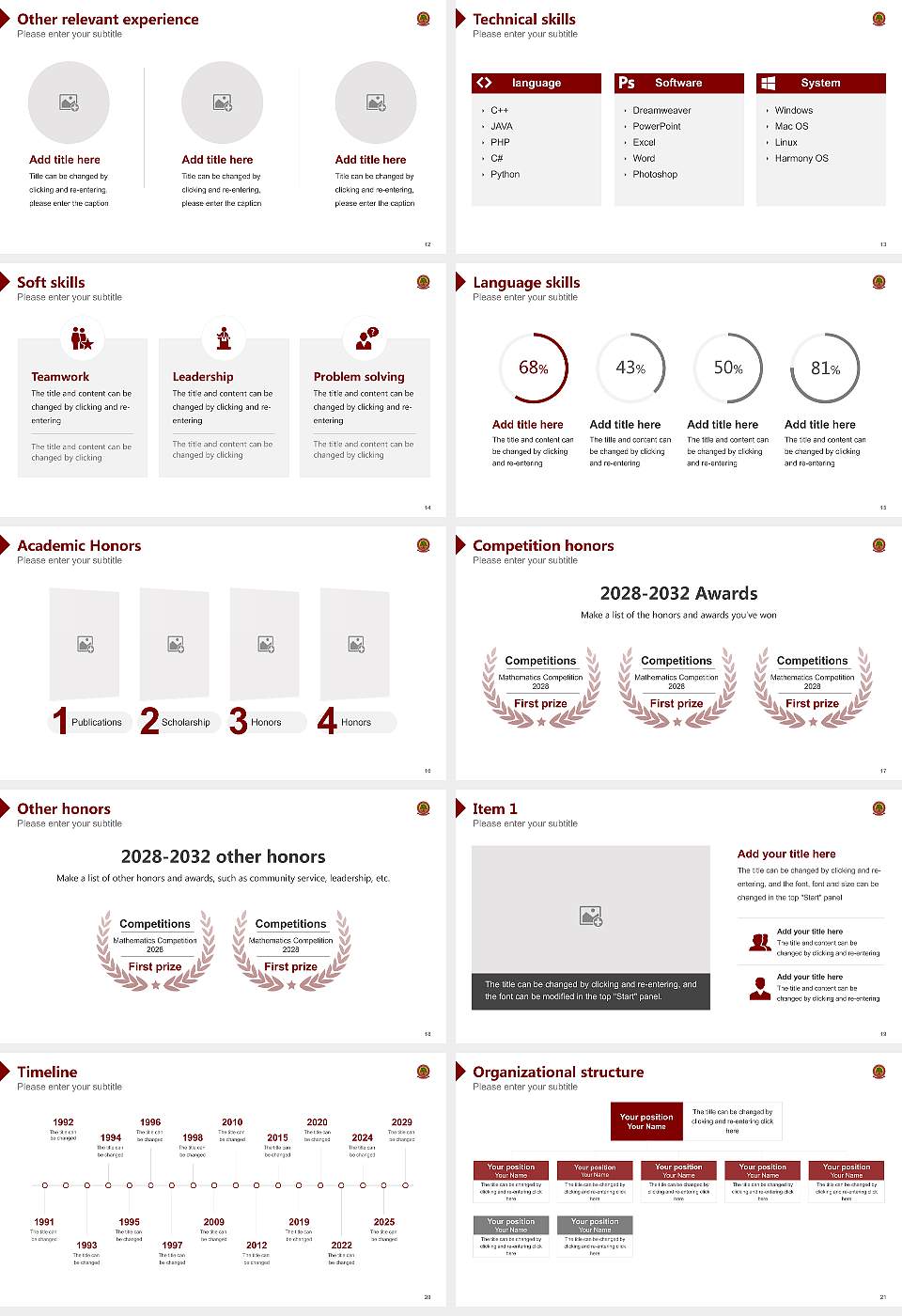 Central University of South Bihar Resume PPT Template16:9 ratio PPT effect preview image3