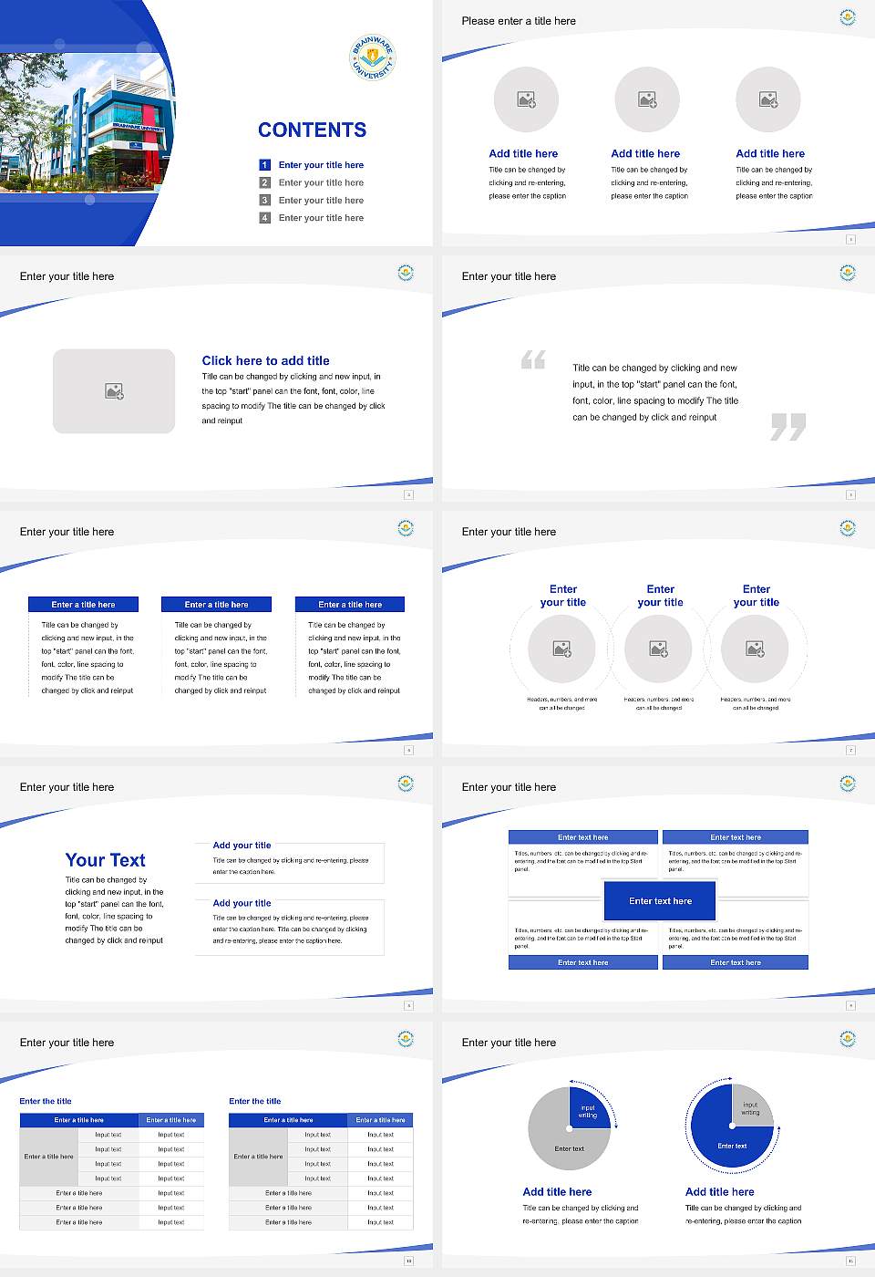 Brainware University Course/Courseware Creation PPT Template16:9 ratio PPT effect preview image2