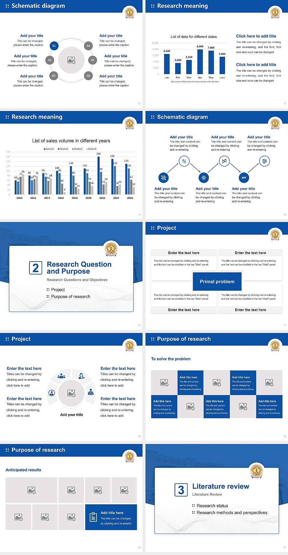 Central University of Rajasthan Graduation Thesis Defense PPT Template4:3 ratio PPT effect preview image3