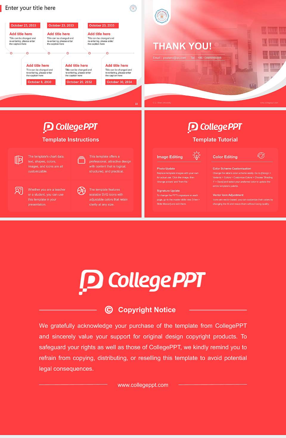 C.U. Shah University Lecture Sharing and Networking Event PPT Template4:3 ratio PPT effect preview image4